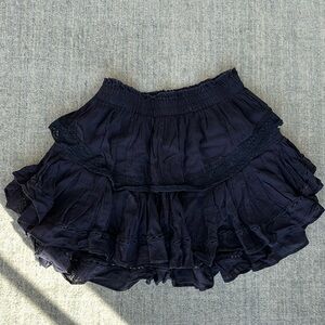 Loveshackfancy navy skirt